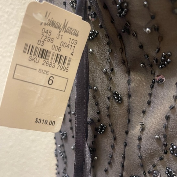 Neiman Marcus Black and Gray Evening Gown - Picture 3 of 6